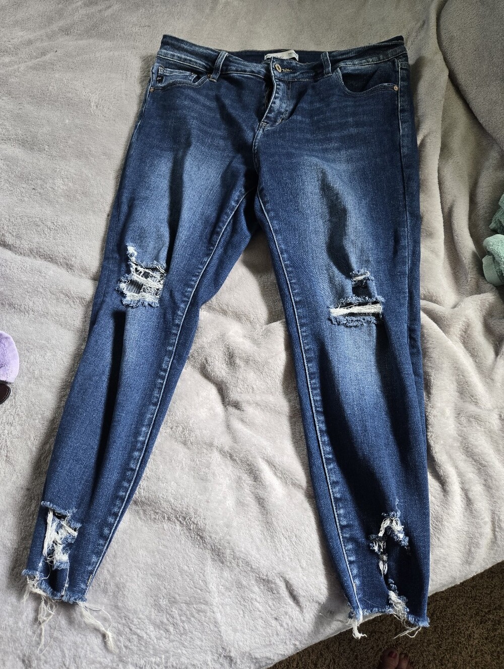 KanCan Indigo Ripped Skinny Jeans
